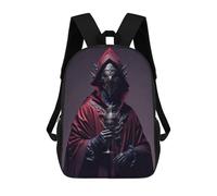 sinyumoney Mochila Escolar Para Niños Plague Doctor's Goblet Mochilas Para Libros Mochila Informal De Viaje Con Impresión 3D Para Niños Y Niñas Mochila De Gran Capacidad 17inch