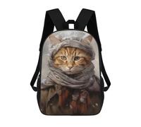 sinyumoney Mochila Escolar Para Niños Portrait of An Orange Cat Mochilas Para Libros Mochila Informal De Viaje Con Impresión 3D Para Niños Y Niñas Mochila De Gran Capacidad 17inch