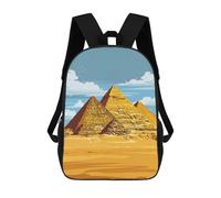 sinyumoney Mochila Escolar Para Niños Pyramids of Giza Mochilas Para Libros Mochila Informal De Viaje Con Impresión 3D Para Niños Y Niñas Mochila De Gran Capacidad 17inch