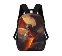 sinyumoney Mochila Escolar Para Niños Red Fire Elder Dragon Mochila De Moda Para Adolescentes Mochila Informal Para Niños Y Niñas Mochila Escolar Con Impresión 3D 17inch