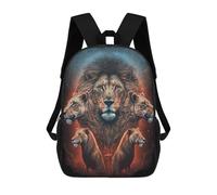 sinyumoney Mochila Escolar Para Niños Regal Lion Majesty -2 Mochilas Para Libros Mochila Informal De Viaje Con Impresión 3D Para Niños Y Niñas Mochila De Gran Capacidad 17inch