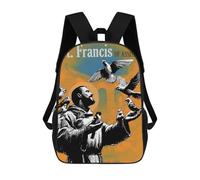 Sinyumoney Mochila escolar para niños Saint Agatha of Sicily Mochila escolar para niños, estilo casual y moderno, estampado en 3D, divertido y original, San Francisco Católico, 17"