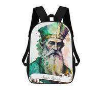 Sinyumoney Mochila escolar para niños Saint Agatha of Sicily Mochila escolar para niños, estilo casual y moderno, estampado en 3D, divertido y original, San Patricio Cristiano, 17"
