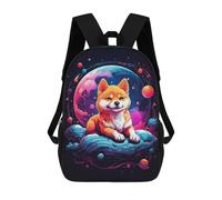 sinyumoney Mochila Escolar Para Niños Shiba Inu Puppies Mochilas Para Libros Mochila Informal De Viaje Con Impresión 3D Para Niños Y Niñas Mochila De Gran Capacidad 17inch