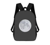sinyumoney Mochila Escolar Para Niños Silver Moon Mochilas Para Libros Mochila Informal De Viaje Con Impresión 3D Para Niños Y Niñas Mochila De Gran Capacidad 17inch
