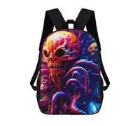 sinyumoney Mochila Escolar Para Niños Skulls And Tentacles Mochilas Para Libros Mochila Informal De Viaje Con Impresión 3D Para Niños Y Niñas Mochila De Gran Capacidad 17inch