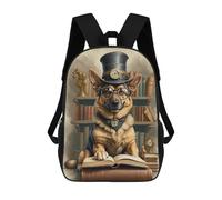 sinyumoney Mochila Escolar Para Niños Smart German Shepherd Dog Mochilas Para Libros Mochila Informal De Viaje Con Impresión 3D Para Niños Y Niñas Mochila De Gran Capacidad 17inch