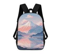 sinyumoney Mochila Escolar Para Niños Snow Topped Mountainscape Mochila De Moda Para Adolescentes Mochila Informal Para Niños Y Niñas Mochila Escolar Con Impresión 3D 17inch