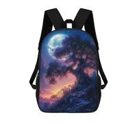 sinyumoney Mochila Escolar Para Niños Spiritual Purple Tree Mochilas Para Libros Mochila Informal De Viaje Con Impresión 3D Para Niños Y Niñas Mochila De Gran Capacidad 17inch