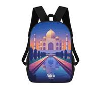 sinyumoney Mochila Escolar Para Niños Taj Mahal Night View Mochila De Moda Para Adolescentes Mochila Informal Para Niños Y Niñas Mochila Escolar Con Impresión 3D 17inch