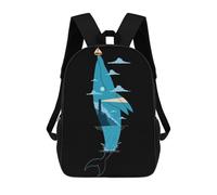 sinyumoney Mochila Escolar Para Niños The Whale And The Sea Mochila De Moda Para Adolescentes Mochila Informal Para Niños Y Niñas Mochila Escolar Con Impresión 3D 17inch