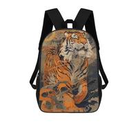sinyumoney Mochila Escolar Para Niños Tiger Style Japanese Mochila De Moda Para Adolescentes Mochila Informal Para Niños Y Niñas Mochila Escolar Con Impresión 3D 17inch