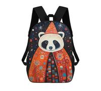 sinyumoney Mochila Escolar Para Niños Tribal Animal Art 16 Panda Mochilas Para Libros Mochila Informal De Viaje Con Impresión 3D Para Niños Y Niñas Mochila De Gran Capacidad 17inch