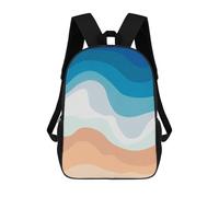 sinyumoney Mochila Escolar Para Niños Tropical Beach Mochilas Para Libros Mochila Informal De Viaje Con Impresión 3D Para Niños Y Niñas Mochila De Gran Capacidad 17inch