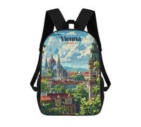 sinyumoney Mochila Escolar Para Niños Vienna Cityscape Mochilas Para Libros Mochila Informal De Viaje Con Impresión 3D Para Niños Y Niñas Mochila De Gran Capacidad 17inch
