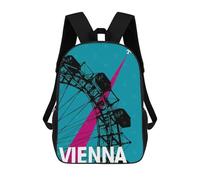 sinyumoney Mochila Escolar Para Niños Vienna Travel Mochilas Para Libros Mochila Informal De Viaje Con Impresión 3D Para Niños Y Niñas Mochila De Gran Capacidad 17inch