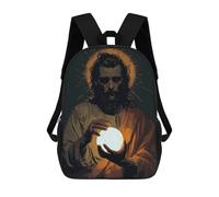 Sinyumoney Mochila Escolar Para Niños Waterfall Astronaut Space Bolsa De Escuela Impresa En 3D Para Niños, Estudiantes De Primaria Y Colegio, Minister Magic, 17"