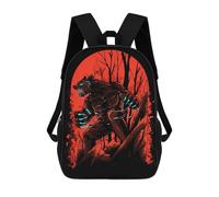 sinyumoney Mochila Escolar Para Niños Werewolf in The Woods Illustration Mochila De Moda Para Adolescentes Mochila Informal Para Niños Y Niñas Mochila Escolar Con Impresión 3D 17inch