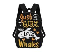 sinyumoney Mochila Escolar Para Niños Whales Whale Lover Marine Mochilas Para Libros Mochila Informal De Viaje Con Impresión 3D Para Niños Y Niñas Mochila De Gran Capacidad 17inch