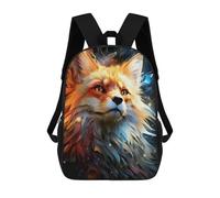 sinyumoney Mochila Escolar Para Niños Wild Fox Art Mochilas Para Libros Mochila Informal De Viaje Con Impresión 3D Para Niños Y Niñas Mochila De Gran Capacidad 17inch