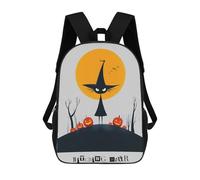 sinyumoney Mochila Escolar Para Niños Witching Hour - Cute Halloween Witch Art Mochila De Moda Para Adolescentes Mochila Informal Para Niños Y Niñas Mochila Escolar Con Impresión 3D 17inch