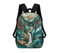 sinyumoney Mochila Escolar Para Niños Yellowstone River Kintsugi Mochila De Moda Para Adolescentes Mochila Informal Para Niños Y Niñas Mochila Escolar Con Impresión 3D 17inch