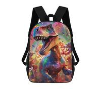 sinyumoney Mochila Escolar Rainbow Dinosaur Fantasy Impresa En 3D Con Bolsillos Grandes Para Niños, Mochilas Infantiles, Bolsas Para Libros, Mochila Escolar Para Niños 17inch