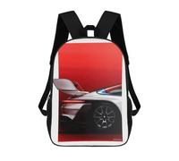 sinyumoney Mochila Escolar Rear View of Sports Car Impresa En 3D Con Bolsillos Grandes Para Niños, Mochilas Infantiles, Bolsas Para Libros, Mochila Escolar Para Niños 17inch