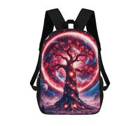sinyumoney Mochila Escolar Red Fantasy Space Tree Impresa En 3D Con Bolsillos Grandes Para Niños, Mochilas Infantiles, Bolsas Para Libros, Mochila Escolar Para Niños 17inch