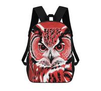 sinyumoney Mochila Escolar Red Owl Portrait Impresa En 3D Para Libros, Mochilas De Moda, Mochilas De Gran Capacidad, Mochilas De Viaje Para Niños