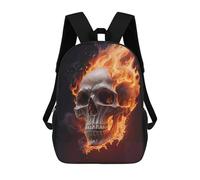 sinyumoney Mochila Escolar Skull Heat And Power Impresa En 3D Con Bolsillos Grandes Para Niños, Mochilas Infantiles, Bolsas Para Libros, Mochila Escolar Para Niños 17inch