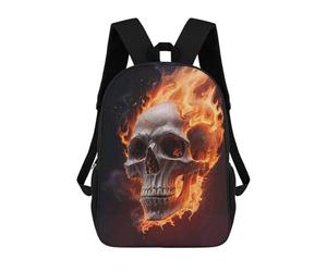 sinyumoney Mochila Escolar Skull Heat And Power Impresa En 3D Con Bolsillos Grandes Para Niños, Mochilas Infantiles, Bolsas Para Libros, Mochila Escolar Para Niños 17inch
