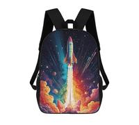 sinyumoney Mochila Escolar Space Journey Rainbow Impresa En 3D Con Bolsillos Grandes Para Niños, Mochilas Infantiles, Bolsas Para Libros, Mochila Escolar Para Niños 17inch