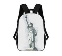 sinyumoney Mochila Escolar Statue of Liberty Impresa En 3D Con Bolsillos Grandes Para Niños, Mochilas Infantiles, Bolsas Para Libros, Mochila Escolar Para Niños 17inch