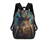 sinyumoney Mochila Escolar Steampunk Owl Animal Impresa En 3D Con Bolsillos Grandes Para Niños, Mochilas Infantiles, Bolsas Para Libros, Mochila Escolar Para Niños 17inch