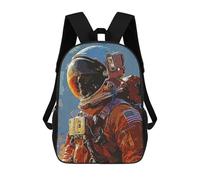 sinyumoney Mochila Escolar The Creative Journey Impresa En 3D Con Bolsillos Grandes Para Niños, Mochilas Infantiles, Bolsas Para Libros, Mochila Escolar Para Niños 17inch