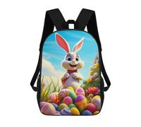 sinyumoney Mochila Escolar The Easter Bunny Impresa En 3D Con Bolsillos Grandes Para Niños, Mochilas Infantiles, Bolsas Para Libros, Mochila Escolar Para Niños 17inch