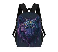 sinyumoney Mochila Escolar Tiger Head Impresa En 3D Con Bolsillos Grandes Para Niños, Mochilas Infantiles, Bolsas Para Libros, Mochila Escolar Para Niños 17inch