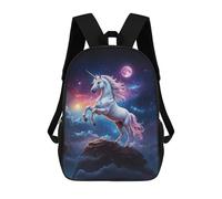 sinyumoney Mochila Escolar Unicorn in The Night Sky Impresa En 3D Para Libros, Mochilas De Moda, Mochilas De Gran Capacidad, Mochilas De Viaje Para Niños