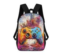 sinyumoney Mochila Escolar Vibrant Gaming Controller Artwork -148 Impresa En 3D Con Bolsillos Grandes Para Niños, Mochilas Infantiles, Bolsas Para Libros, Mochila Escolar Para Niños 17inch