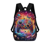 sinyumoney Mochila Escolar Vibrant Gaming Controller Artwork -46 Impresa En 3D Con Bolsillos Grandes Para Niños, Mochilas Infantiles, Bolsas Para Libros, Mochila Escolar Para Niños 17inch