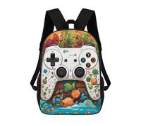sinyumoney Mochila Escolar Video Game Controller in Nature Impresa En 3D Con Bolsillos Grandes Para Niños, Mochilas Infantiles, Bolsas Para Libros, Mochila Escolar Para Niños 17inch