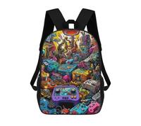 sinyumoney Mochila Escolar Video Game Odyssey -9 Impresa En 3D Con Bolsillos Grandes Para Niños, Mochilas Infantiles, Bolsas Para Libros, Mochila Escolar Para Niños 17inch
