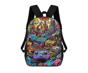 sinyumoney Mochila Escolar Video Game Odyssey -9 Impresa En 3D Con Bolsillos Grandes Para Niños, Mochilas Infantiles, Bolsas Para Libros, Mochila Escolar Para Niños 17inch
