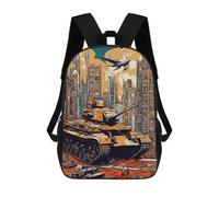 sinyumoney Mochila Escolar War Tank Impresa En 3D Con Bolsillos Grandes Para Niños, Mochilas Infantiles, Bolsas Para Libros, Mochila Escolar Para Niños 17inch