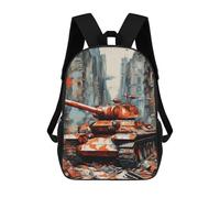 sinyumoney Mochila Escolar War Tank Impresa En 3D Con Bolsillos Grandes Para Niños, Mochilas Infantiles, Bolsas Para Libros, Mochila Escolar Para Niños 17inch