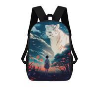 sinyumoney Mochila Escolar Whispering Mountains A Girl's Journey Impresa En 3D Con Bolsillos Grandes Para Niños, Mochilas Infantiles, Bolsas Para Libros, Mochila Escolar Para Niños 17inch