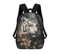 sinyumoney Mochila Escolar White Tiger Portrait Impresa En 3D Para Libros, Mochilas De Moda, Mochilas De Gran Capacidad, Mochilas De Viaje Para Niños