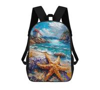 sinyumoney Mochila Escolar Windmill Seastar Painting Impresa En 3D Para Libros, Mochilas De Moda, Mochilas De Gran Capacidad, Mochilas De Viaje Para Niños