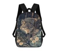 sinyumoney Mochila Escolar Wolf in The Woods Impresa En 3D Para Libros, Mochilas De Moda, Mochilas De Gran Capacidad, Mochilas De Viaje Para Niños